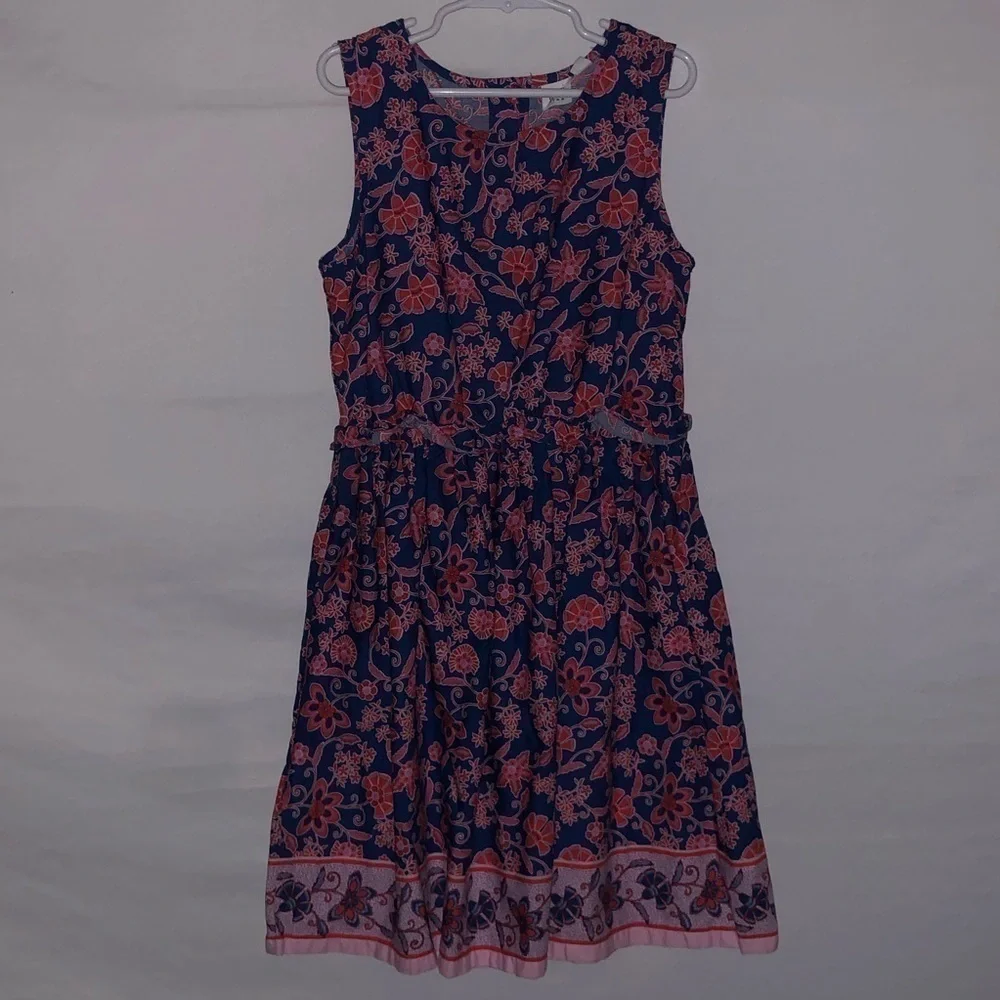 Gap Red & Blue Floral Print Dress